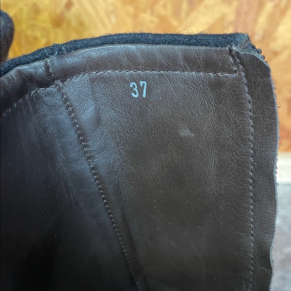 Hogan Black Wool & Leather Mid-Calf Boots - Picture 7 of 10